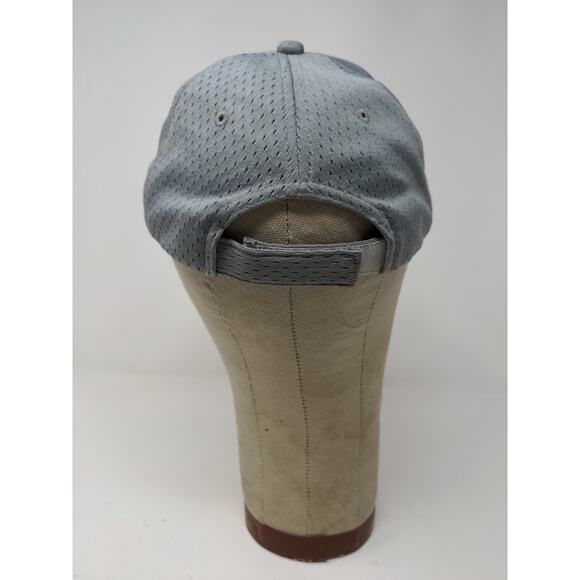 Youth Boys Strapback Cap Embroidered P Gray Port Authority Hat - Picture 6 of 10